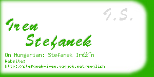 iren stefanek business card